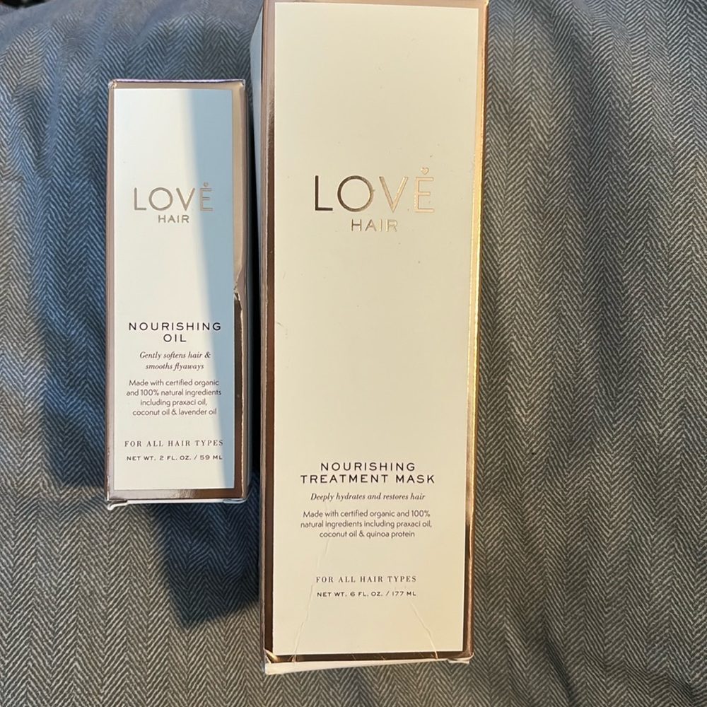 NIB Love Hair Nourishing Hair Mask/oil bundle